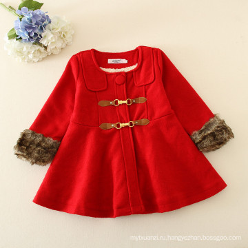 детские детские куртки новые образцы прилета доступный красные шерстяные теплые атласные шерстяные куртки оптом фабрика пальто с платок